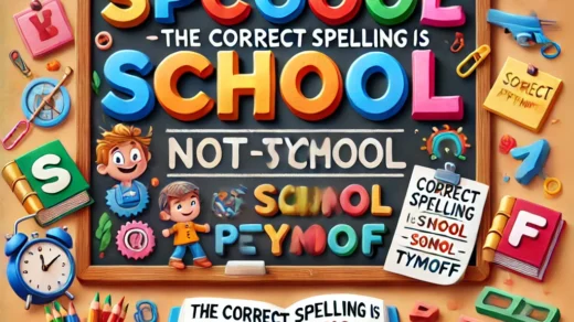 the correct spelling is school not school. some pe - tymoff